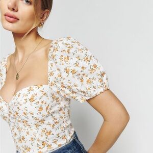Gorgeous linen top by Reformation